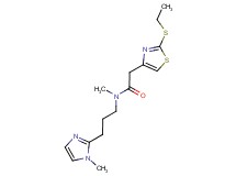 2-[2-(ethylthio)-1,3-thiazol-4-yl]-N-methyl-N-[3-(1-methyl-1H-imidazol-2-yl)propyl]acetamide