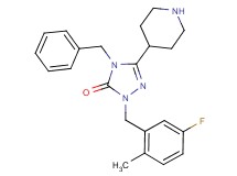 4-benzyl-2-(5-fluoro-2-methylbenzyl)-5-(4-piperidinyl)-2,4-dihydro-3H-1,2,4-triazol-3-one hydrochloride