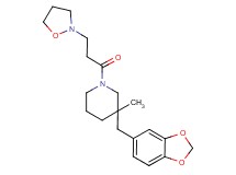 3-(1,3-benzodioxol-5-ylmethyl)-1-(3-isoxazolidin-2-ylpropanoyl)-3-methylpiperidine