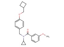 N-[4-(cyclobutylmethoxy)benzyl]-N-cyclopropyl-3-methoxybenzamide