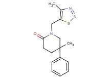 5-methyl-1-[(4-methyl-1,2,3-thiadiazol-5-yl)methyl]-5-phenylpiperidin-2-one