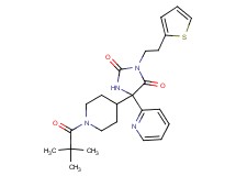 5-[1-(2,2-dimethylpropanoyl)-4-piperidinyl]-5-(2-pyridinyl)-3-[2-(2-thienyl)ethyl]-2,4-imidazolidinedione