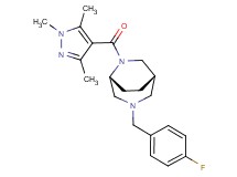 (1S*,5R*)-3-(4-fluorobenzyl)-6-[(1,3,5-trimethyl-1H-pyrazol-4-yl)carbonyl]-3,6-diazabicyclo[3.2.2]nonane