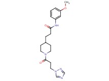 N-(3-methoxyphenyl)-3-{1-[3-(1H-1,2,4-triazol-1-yl)propanoyl]-4-piperidinyl}propanamide