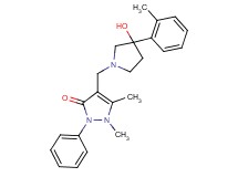 4-{[3-hydroxy-3-(2-methylphenyl)pyrrolidin-1-yl]methyl}-1,5-dimethyl-2-phenyl-1,2-dihydro-3H-pyrazol-3-one