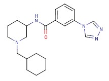 N-[1-(cyclohexylmethyl)-3-piperidinyl]-3-(4H-1,2,4-triazol-4-yl)benzamide