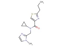 N-cyclopropyl-N-[(1-methyl-1H-imidazol-2-yl)methyl]-2-propyl-1,3-thiazole-4-carboxamide