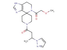 5-(methoxyacetyl)-1'-[3-(1H-pyrazol-1-yl)butanoyl]-1,5,6,7-tetrahydrospiro[imidazo[4,5-c]pyridine-4,4'-piperidine]
