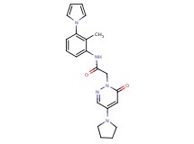 N-[2-methyl-3-(1H-pyrrol-1-yl)phenyl]-2-[6-oxo-4-(1-pyrrolidinyl)-1(6H)-pyridazinyl]acetamide