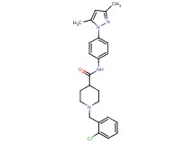 1-(2-chlorobenzyl)-N-[4-(3,5-dimethyl-1H-pyrazol-1-yl)phenyl]-4-piperidinecarboxamide