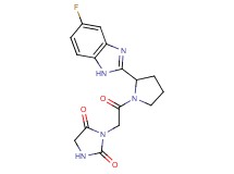 3-{2-[2-(5-fluoro-1H-benzimidazol-2-yl)-1-pyrrolidinyl]-2-oxoethyl}-2,4-imidazolidinedione