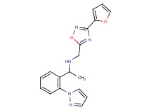 N-{[3-(2-furyl)-1,2,4-oxadiazol-5-yl]methyl}-1-[2-(1H-pyrazol-1-yl)phenyl]ethanamine