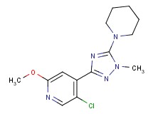 5-chloro-2-methoxy-4-(1-methyl-5-piperidin-1-yl-1H-1,2,4-triazol-3-yl)pyridine