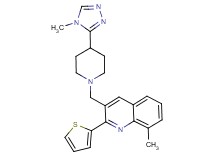 8-methyl-3-{[4-(4-methyl-4H-1,2,4-triazol-3-yl)-1-piperidinyl]methyl}-2-(2-thienyl)quinoline
