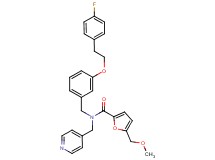 N-{3-[2-(4-fluorophenyl)ethoxy]benzyl}-5-(methoxymethyl)-N-(4-pyridinylmethyl)-2-furamide