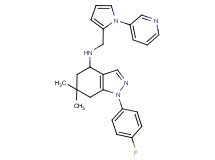 1-(4-fluorophenyl)-6,6-dimethyl-N-{[1-(3-pyridinyl)-1H-pyrrol-2-yl]methyl}-4,5,6,7-tetrahydro-1H-indazol-4-amine