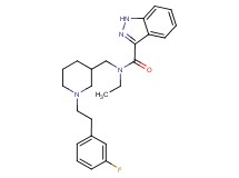 N-ethyl-N-({1-[2-(3-fluorophenyl)ethyl]-3-piperidinyl}methyl)-1H-indazole-3-carboxamide