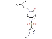 (1S*,5R*)-6-(3-methyl-2-buten-1-yl)-3-[(1-methyl-1H-pyrazol-4-yl)sulfonyl]-3,6-diazabicyclo[3.2.2]nonan-7-one