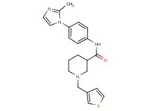 N-[4-(2-methyl-1H-imidazol-1-yl)phenyl]-1-(3-thienylmethyl)-3-piperidinecarboxamide