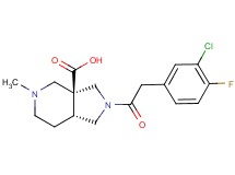 (3aS*,7aR*)-2-[(3-chloro-4-fluorophenyl)acetyl]-5-methyloctahydro-3aH-pyrrolo[3,4-c]pyridine-3a-carboxylic acid