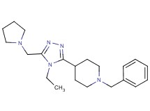1-benzyl-4-[4-ethyl-5-(pyrrolidin-1-ylmethyl)-4H-1,2,4-triazol-3-yl]piperidine
