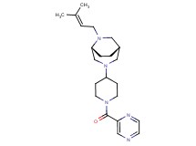 (1S*,5R*)-6-(3-methylbut-2-en-1-yl)-3-[1-(pyrazin-2-ylcarbonyl)piperidin-4-yl]-3,6-diazabicyclo[3.2.2]nonane