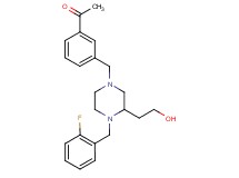 1-(3-{[4-(2-fluorobenzyl)-3-(2-hydroxyethyl)-1-piperazinyl]methyl}phenyl)ethanone