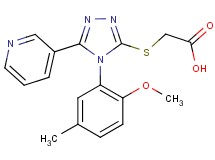 {[4-(2-methoxy-5-methylphenyl)-5-pyridin-3-yl-4H-1,2,4-triazol-3-yl]thio}acetic acid