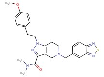 5-(2,1,3-benzothiadiazol-5-ylmethyl)-1-[2-(4-methoxyphenyl)ethyl]-N,N-dimethyl-4,5,6,7-tetrahydro-1H-pyrazolo[4,3-c]pyridine-3-carboxamide