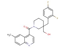 {3-(2,4-difluorobenzyl)-1-[(6-methyl-4-quinolinyl)carbonyl]-3-piperidinyl}methanol