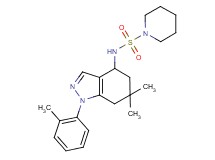 N-[6,6-dimethyl-1-(2-methylphenyl)-4,5,6,7-tetrahydro-1H-indazol-4-yl]piperidine-1-sulfonamide
