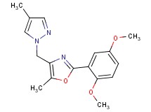 2-(2,5-dimethoxyphenyl)-5-methyl-4-[(4-methyl-1H-pyrazol-1-yl)methyl]-1,3-oxazole