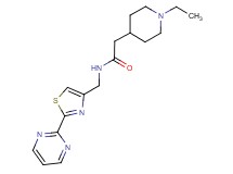 2-(1-ethyl-4-piperidinyl)-N-{[2-(2-pyrimidinyl)-1,3-thiazol-4-yl]methyl}acetamide