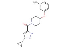 1-[(3-cyclopropyl-1H-pyrazol-5-yl)carbonyl]-4-(3-methylphenoxy)piperidine