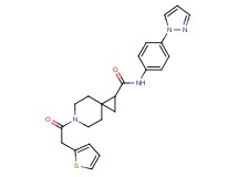 N-[4-(1H-pyrazol-1-yl)phenyl]-6-(2-thienylacetyl)-6-azaspiro[2.5]octane-1-carboxamide