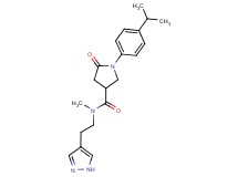 1-(4-isopropylphenyl)-N-methyl-5-oxo-N-[2-(1H-pyrazol-4-yl)ethyl]-3-pyrrolidinecarboxamide