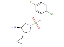 (3R*,4S*)-1-[(2-chloro-5-fluorobenzyl)sulfonyl]-4-cyclopropylpyrrolidin-3-amine