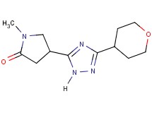 1-methyl-4-[3-(tetrahydro-2H-pyran-4-yl)-1H-1,2,4-triazol-5-yl]pyrrolidin-2-one