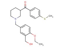 {1-[4-ethoxy-3-(hydroxymethyl)benzyl]-3-piperidinyl}[4-(methylthio)phenyl]methanone