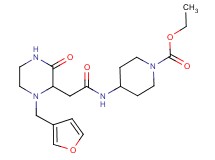 ethyl 4-({[1-(3-furylmethyl)-3-oxo-2-piperazinyl]acetyl}amino)-1-piperidinecarboxylate