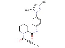1-(2-butynoyl)-N-[4-(3,5-dimethyl-1H-pyrazol-1-yl)phenyl]-2-piperidinecarboxamide