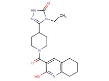 4-ethyl-5-{1-[(2-hydroxy-5,6,7,8-tetrahydro-3-quinolinyl)carbonyl]-4-piperidinyl}-2,4-dihydro-3H-1,2,4-triazol-3-one
