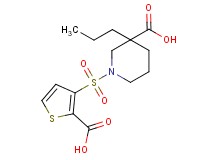 1-[(2-carboxy-3-thienyl)sulfonyl]-3-propylpiperidine-3-carboxylic acid