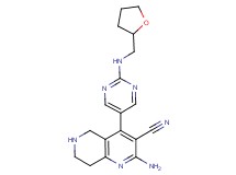 2-amino-4-{2-[(tetrahydro-2-furanylmethyl)amino]-5-pyrimidinyl}-5,6,7,8-tetrahydro-1,6-naphthyridine-3-carbonitrile