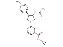 2-[(3S*,4R*)-3-(acetylamino)-4-(4-methylphenyl)-1-pyrrolidinyl]-N-cyclopropylisonicotinamide