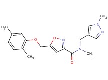 5-[(2,5-dimethylphenoxy)methyl]-N-methyl-N-[(1-methyl-1H-pyrazol-4-yl)methyl]isoxazole-3-carboxamide