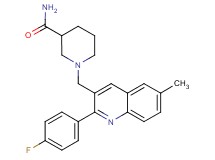 1-{[2-(4-fluorophenyl)-6-methyl-3-quinolinyl]methyl}-3-piperidinecarboxamide
