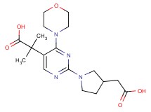 2-{2-[3-(carboxymethyl)pyrrolidin-1-yl]-4-morpholin-4-ylpyrimidin-5-yl}-2-methylpropanoic acid
