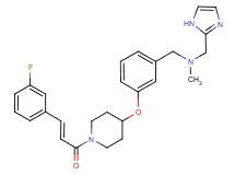 1-[3-({1-[(2E)-3-(3-fluorophenyl)-2-propenoyl]-4-piperidinyl}oxy)phenyl]-N-(1H-imidazol-2-ylmethyl)-N-methylmethanamine
