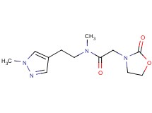 N-methyl-N-[2-(1-methyl-1H-pyrazol-4-yl)ethyl]-2-(2-oxo-1,3-oxazolidin-3-yl)acetamide